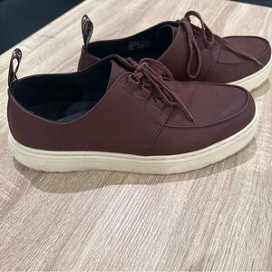 Dr. Martens Burgundy Sneakers with Cream Sole
